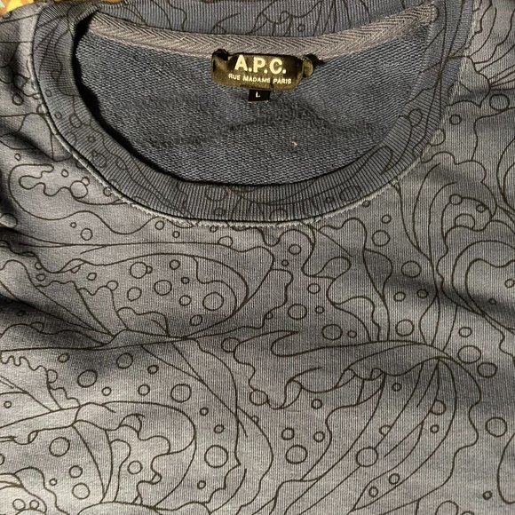 APC Blue Crewneck Size L - Picture 4 of 4